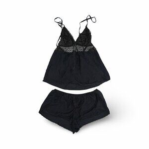 Victoria's Secret Silk & Lace Lingerie Set - Size Medium